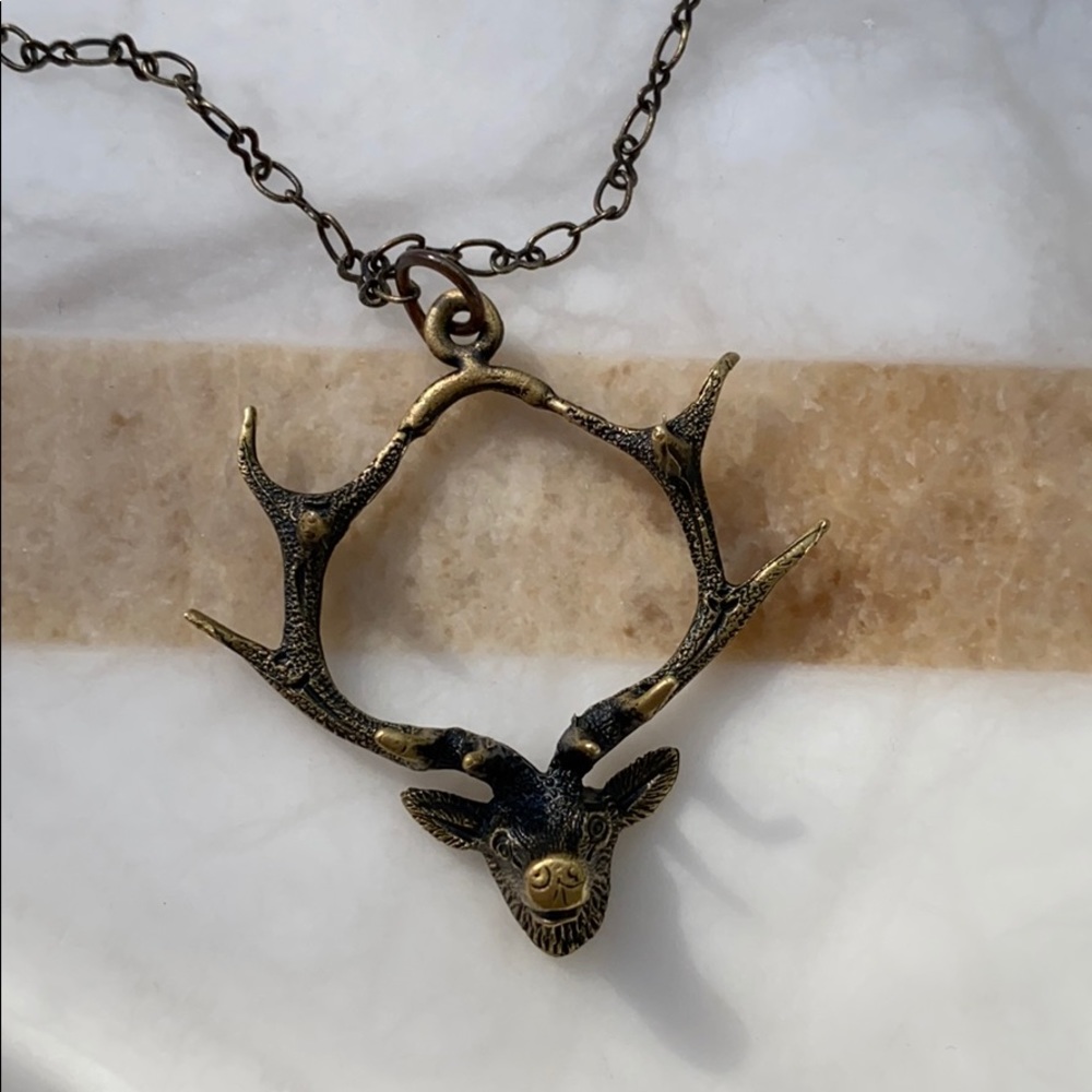 Angel Court Stag Necklace - Sterling Silver